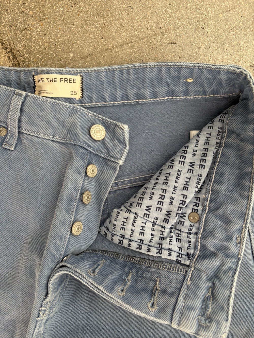 We The Free Soft Wash Light Blue High-Rise Jeans